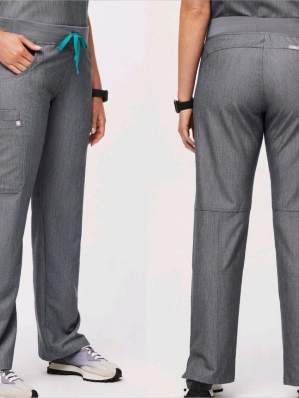 Figs Womens Graphite Grey Kade Straight Leg Cargo Scrub Pants Size Small